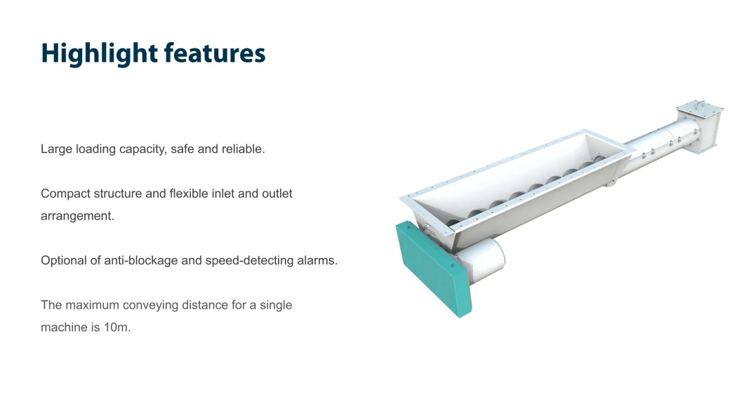 Cattle and Ruminant Animal Feed Powder or Pellet Material Sealing Tubular (Pipe) Spiral Conveyor with CE Certification