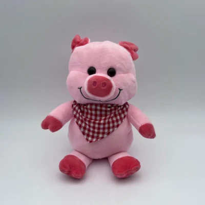 Милая детская игрушка-свинья, мягкая игрушка в подарок, плюшевая свинья в платье, эластичная мягкая плюшевая кукла-свинья, игрушка в подарок
